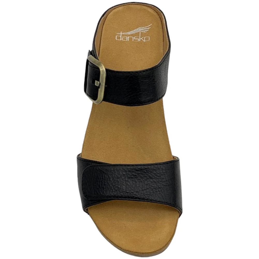 Dansko Tanya Slip-On Wedge Sandal Black - Medium - Picture 2 of 3